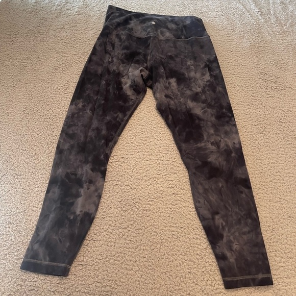 LULULEMON  Sz 12 Align High Rise 25” Pant Diamond Dye Pitch Grey Graphite - Picture 2 of 7
